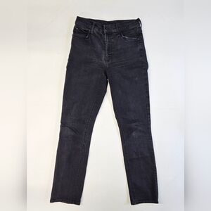 Mother Jeans Womens 27 Black The Mid Rise Dazzler Ankle Not Guilty Stretch Denim